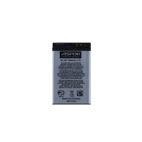 Акумулятор Aspor BL-4CT для Nokia 2720f/5310/5630/6600f Акумулятор Aspor BL-4CT для Nokia 2720f/5310/5630/6600f