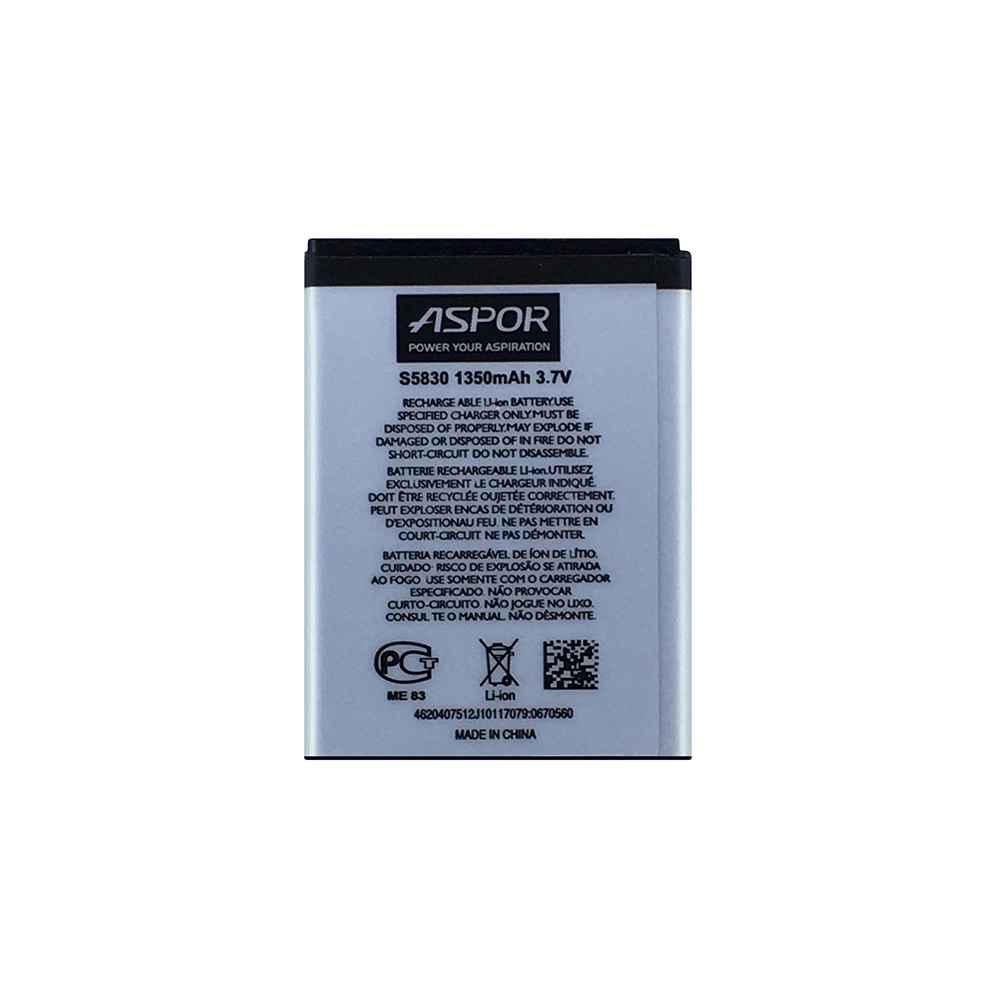 Акумулятор Aspor EB494358VU для Samsung S5830/S5660/S6012