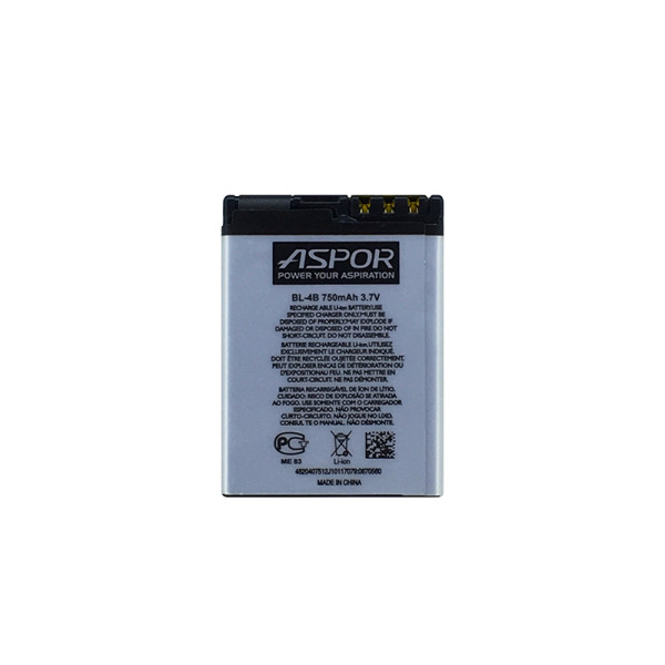 Акумулятор Aspor BL-4B для Nokia 2630/2760/6111 Акумулятор Aspor BL-4B для Nokia 2630/2760/6111