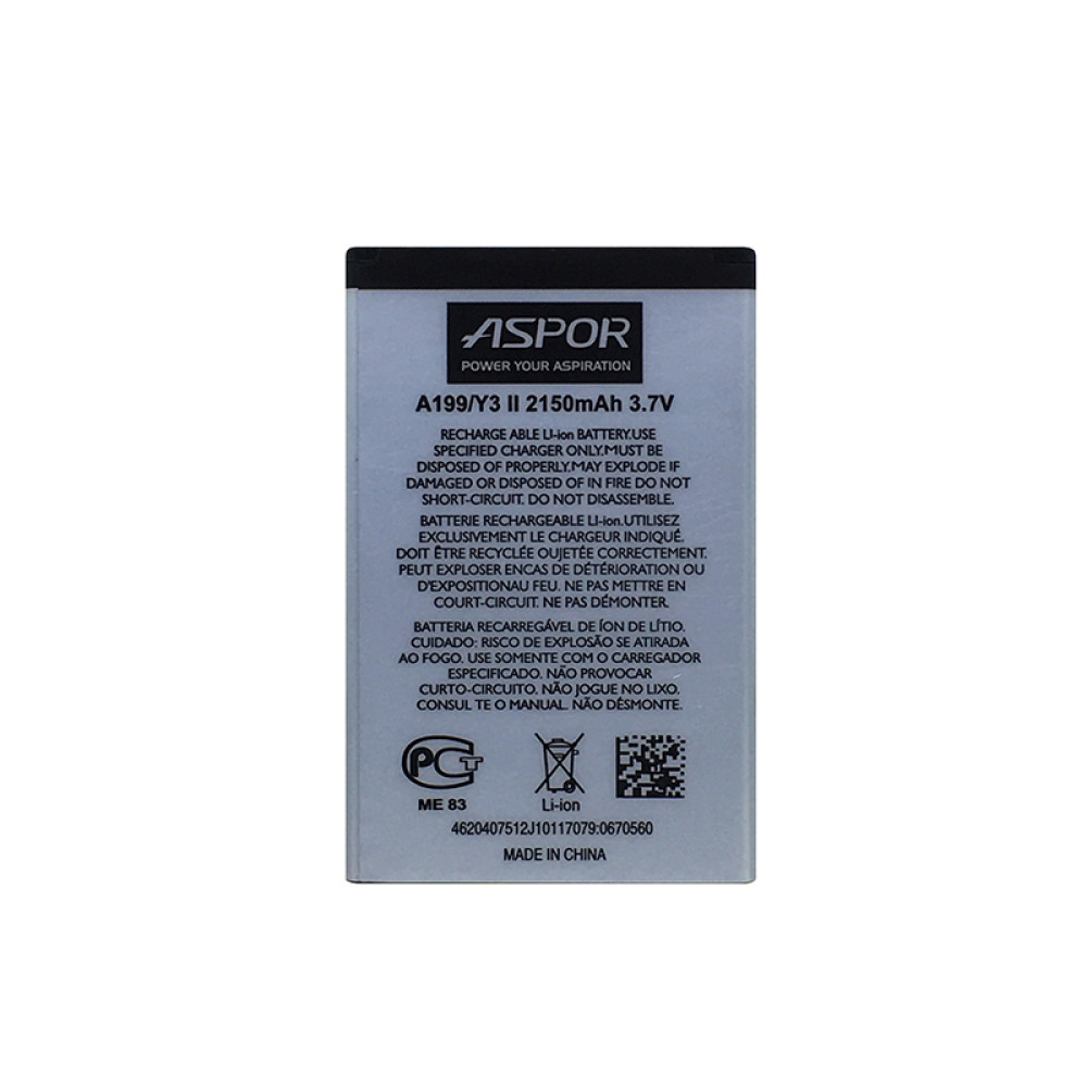 Акумулятор Aspor HB505076RBC для Huawei Y3-II