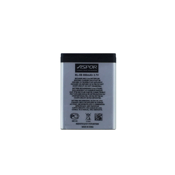 Акумулятор Aspor BL-5B для Nokia 3220/3230/5070/6080 Акумулятор Aspor BL-5B для Nokia 3220/3230/5070/6080