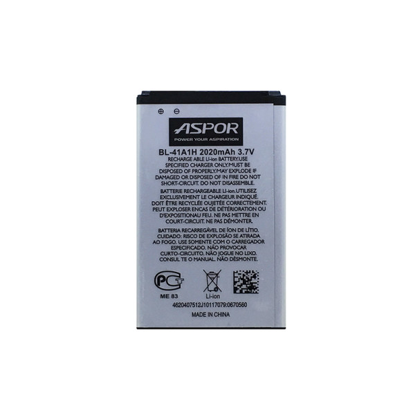 Акумулятор Aspor BL-41A1H для LG K200DS Акумулятор Aspor BL-41A1H для LG K200DS
