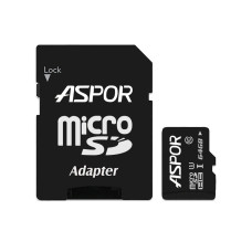 Карта пам`яті Aspor MicroSDHC 64GB UHS-I (Class 10) + SD adapter Карта пам`яті Aspor MicroSDHC 64GB UHS-I (Class 10) + SD adapter