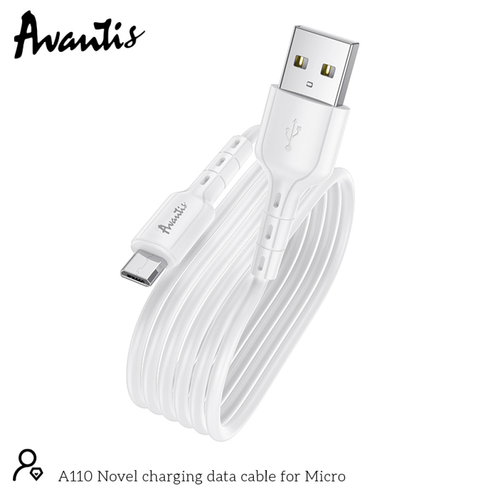 Кабель Avantis A110 Novel USB – Micro- білий