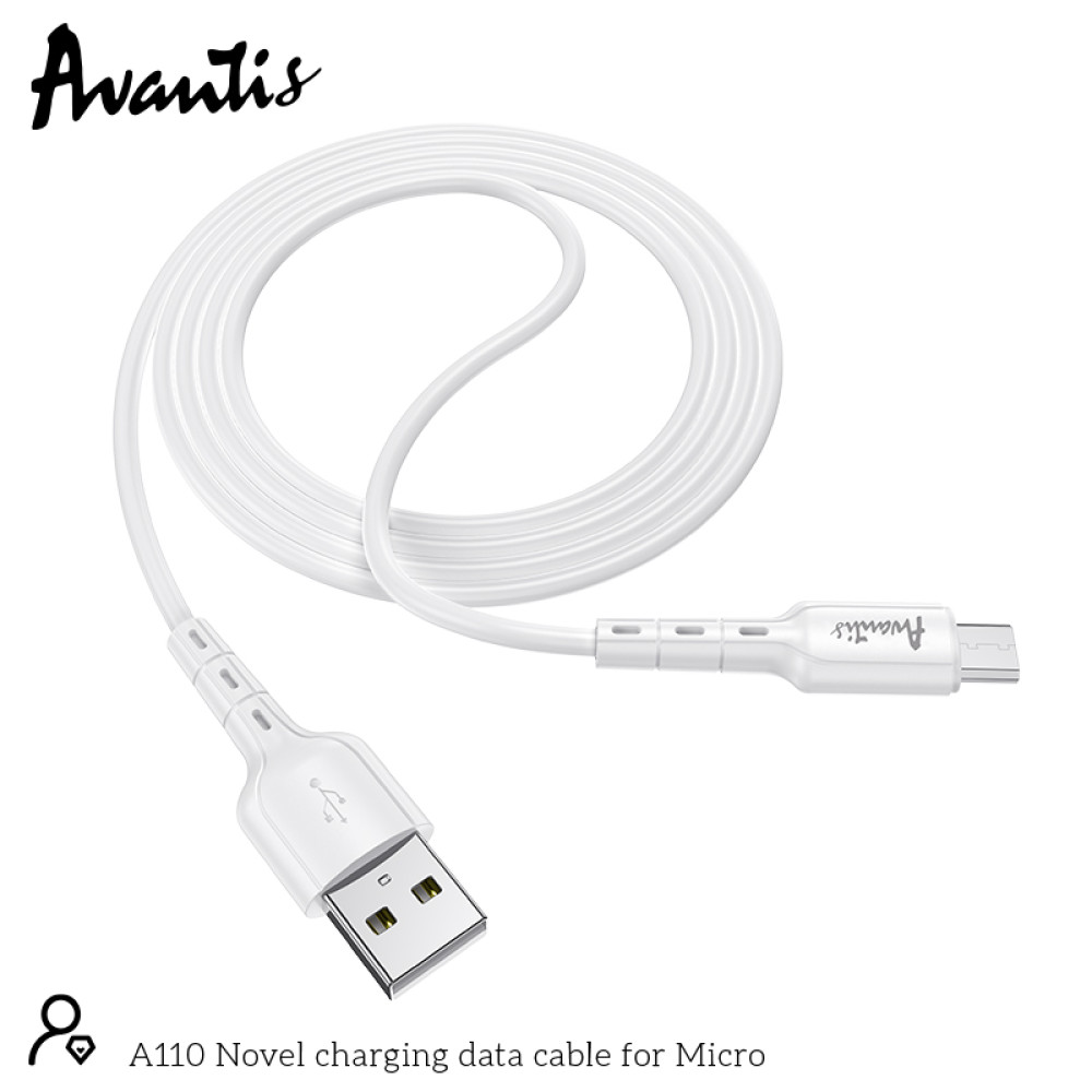 Кабель Avantis A110 Novel USB – Micro- білий