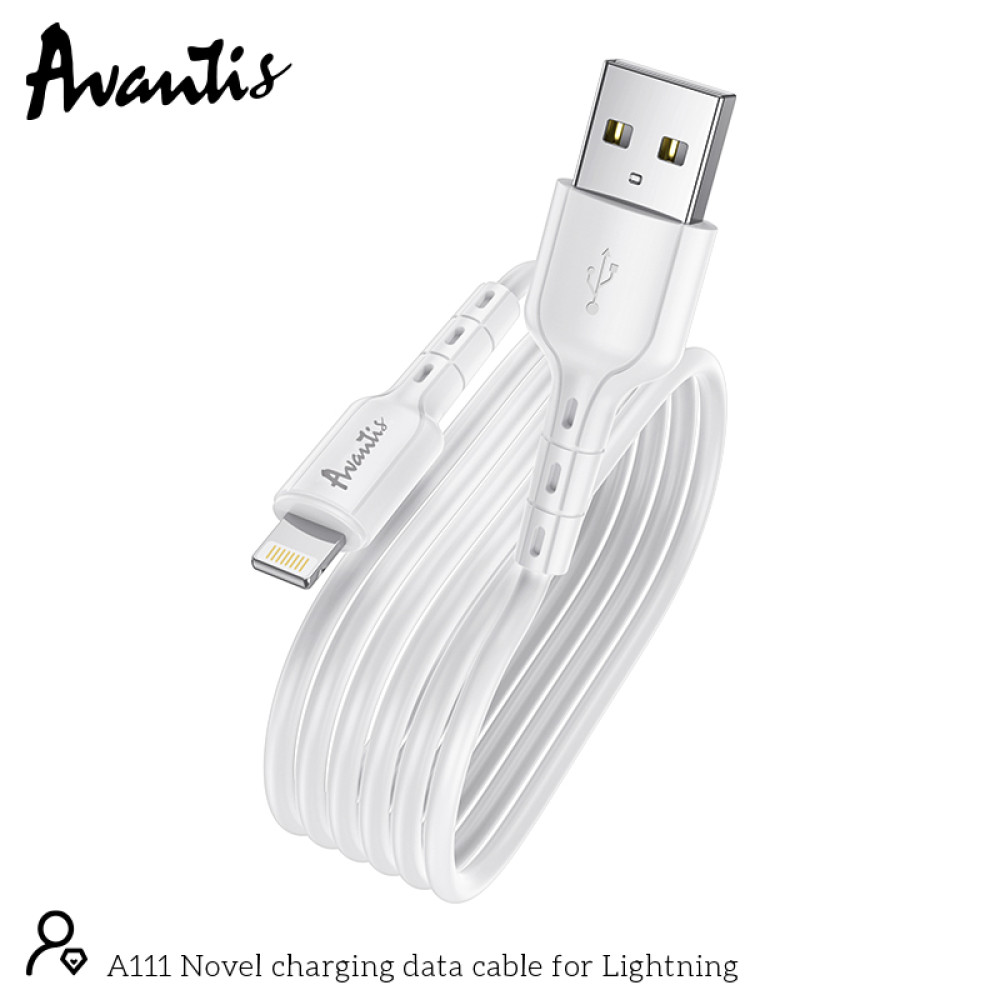 Кабель Avantis A111 Novel USB – Lightning- білий