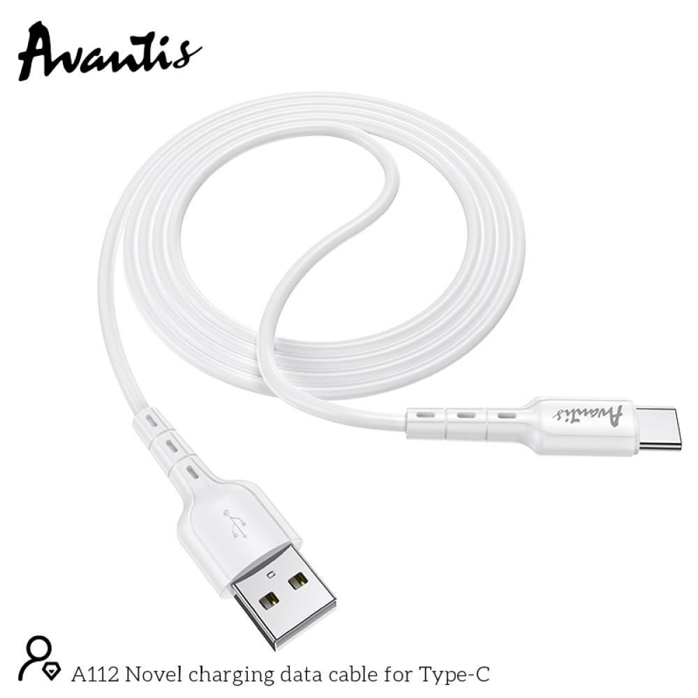 Кабель Avantis A112 Novel USB – Type-C- білий