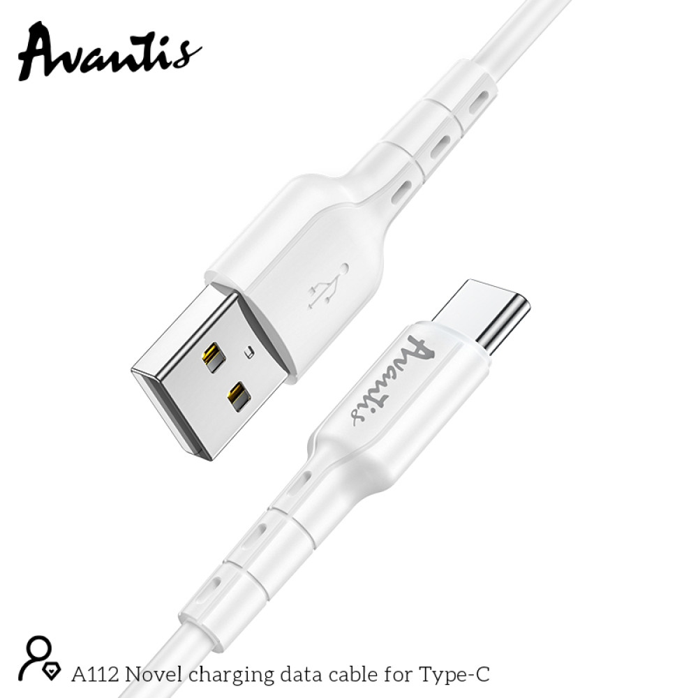 Кабель Avantis A112 Novel USB – Type-C- білий