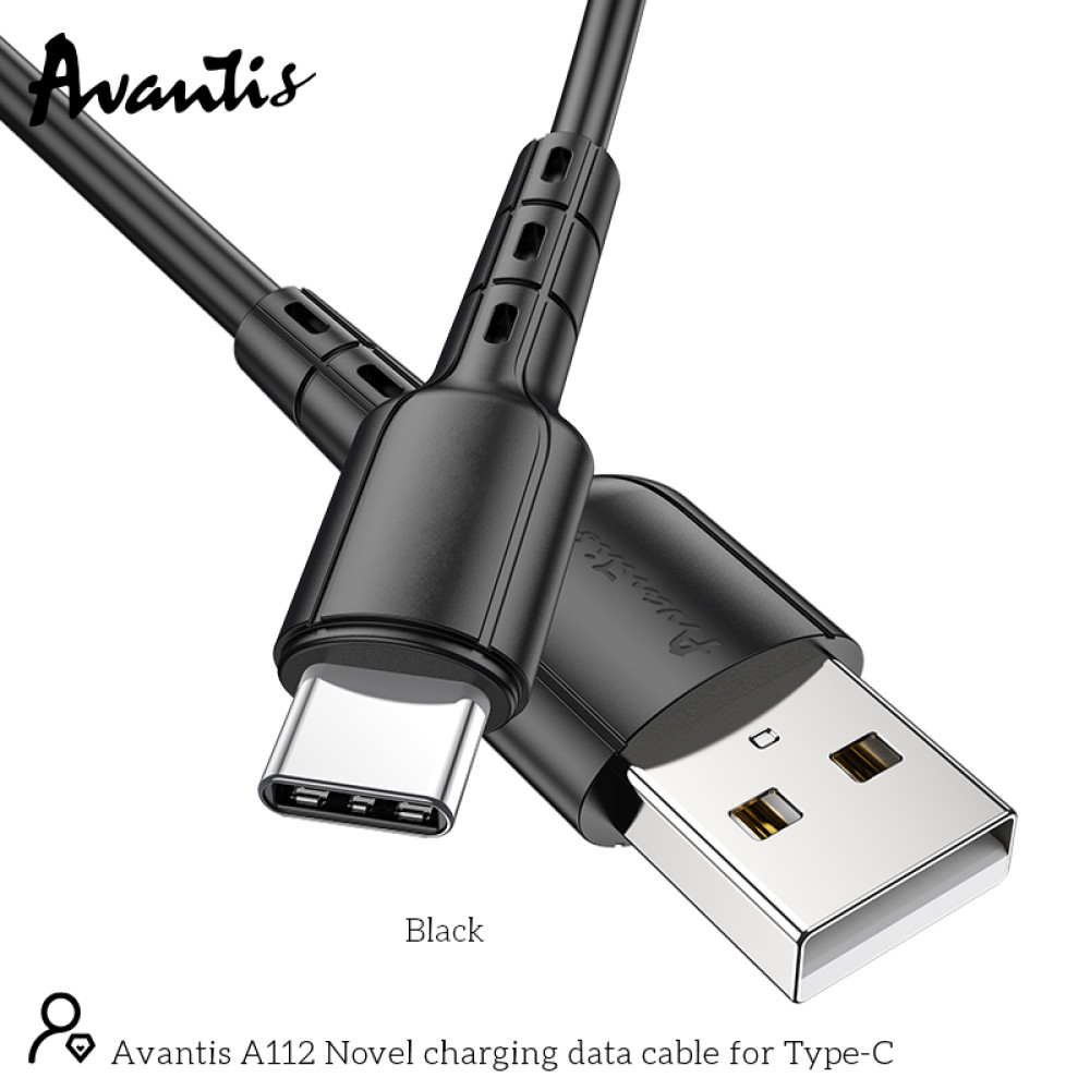 Кабель Avantis A112 Novel USB – Type-C- чорний