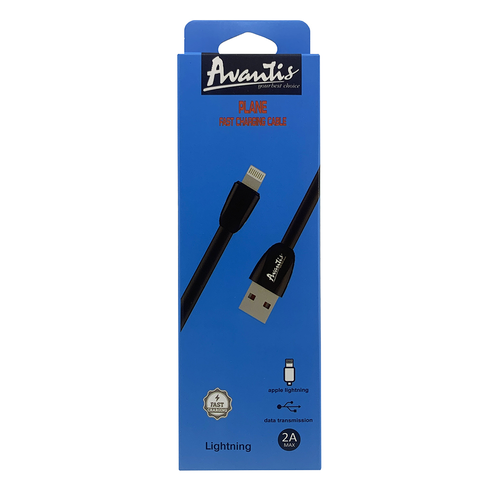 Кабель Avantis AC-20i Plane USB – Lightning- чорний