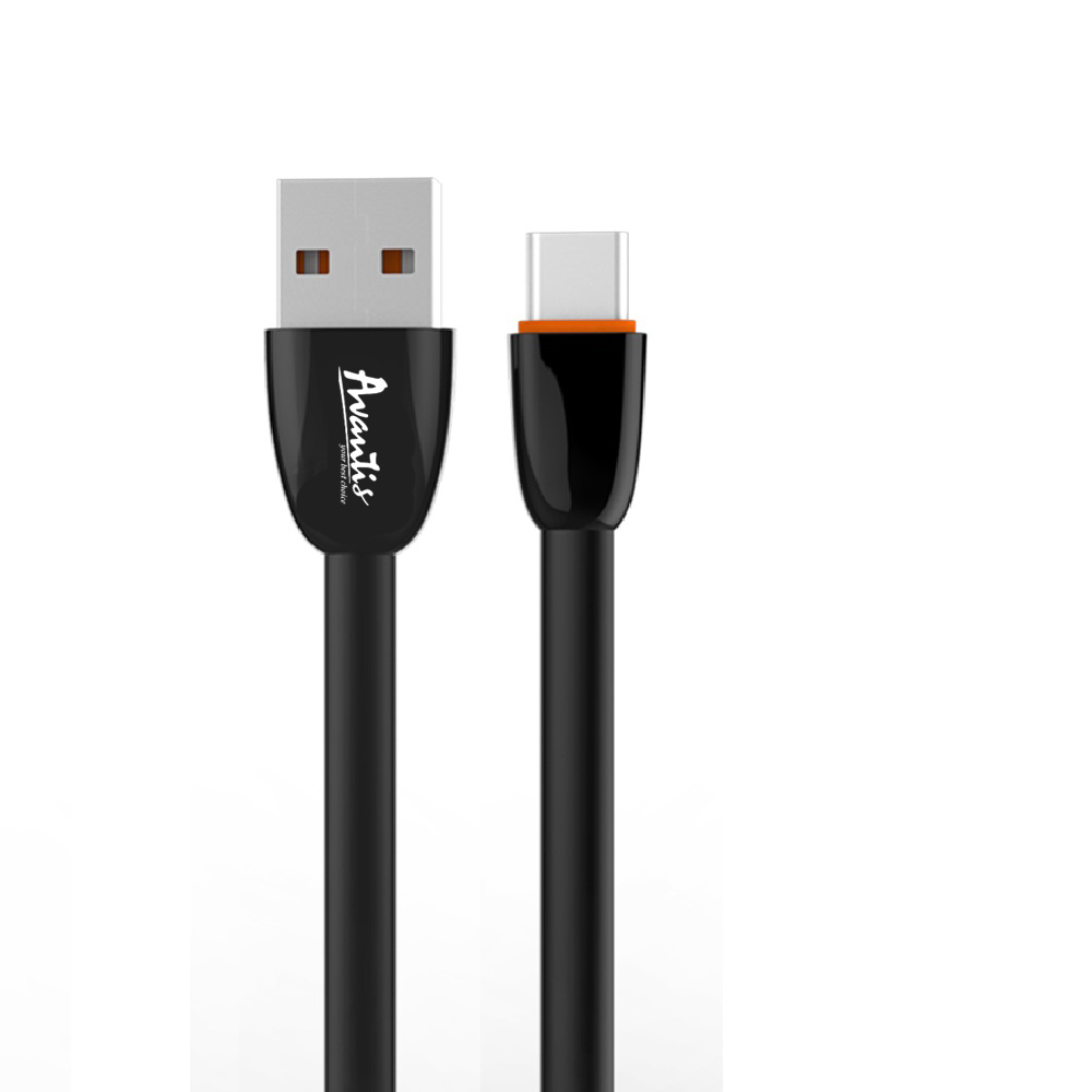Кабель Avantis AC-25t Plane USB – Type-C 2м- чорний