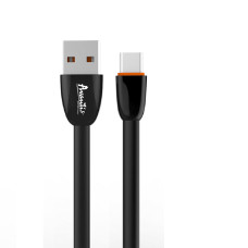 Кабель Avantis AC-25t Plane USB – Type-C 2м- чорний