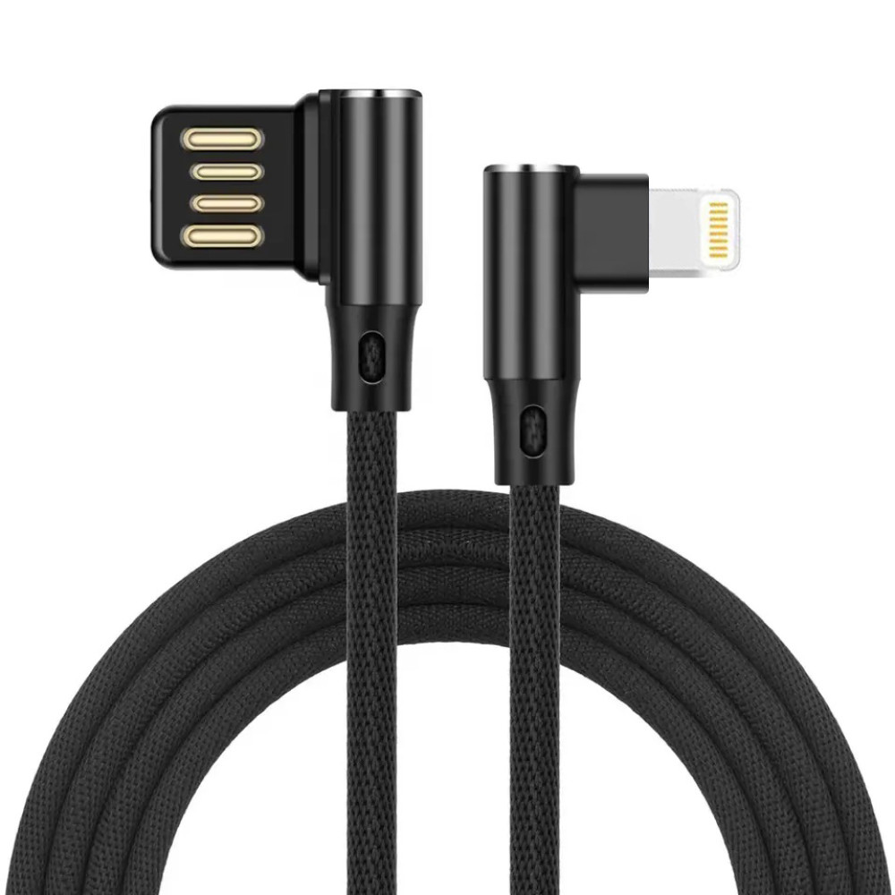 Кабель Avantis AC-47i L-Shape USB – Lightning- чорний