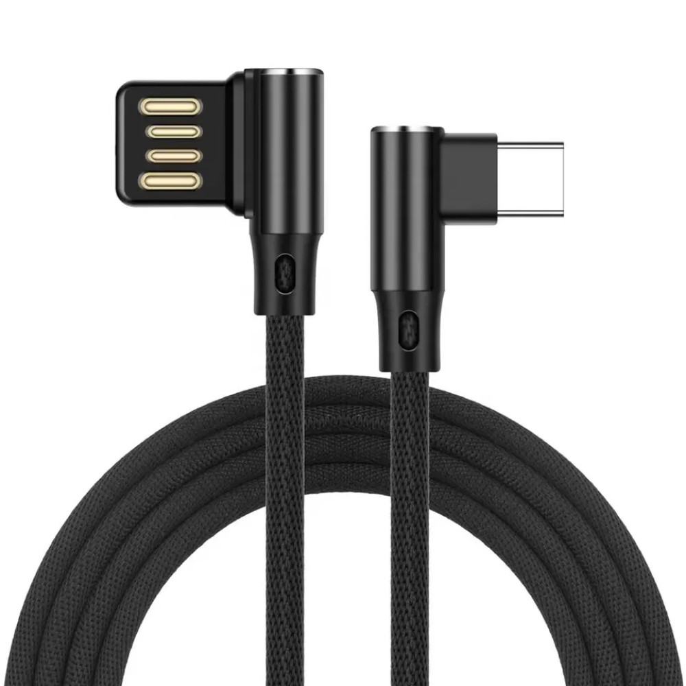Кабель Avantis AC-47t L-Shape USB – Type-C- чорний