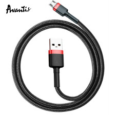 Кабель Avantis AC-48m Cool USB – Micro 2м- чорно-червоний Кабель Avantis AC-48m Cool USB – Micro 2м- чорно-червоний