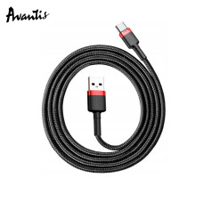 Кабель Avantis AC-48t Coo USB – Type-C- чорно-червоний