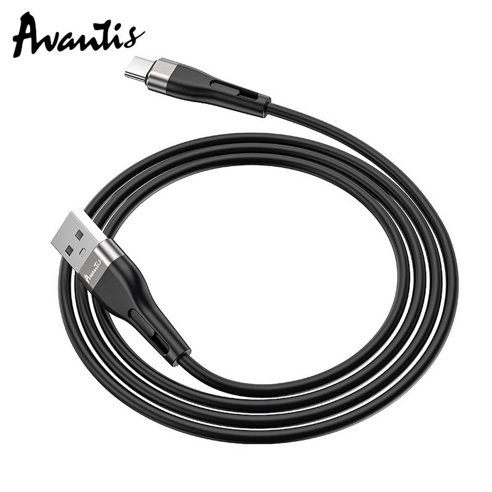 Кабель Avantis AC-81t Silicone USB – Type-C- чорний