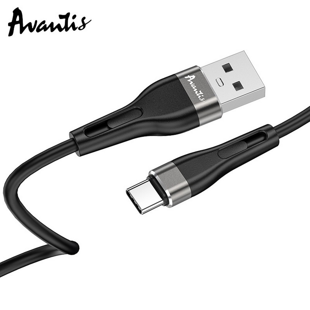 Кабель Avantis AC-81t Silicone USB – Type-C- чорний