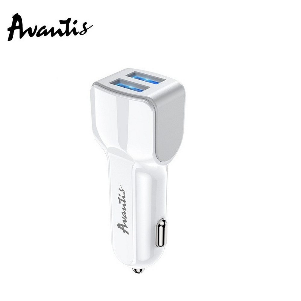 Автомобільний зарядний пристрій Avantis A910 Grand style (2USB/2.4A)- білий