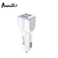 Автомобільний зарядний пристрій Avantis A910 Grand style (2USB/2.4A)- білий