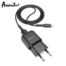 Мережевий зарядний пристрій Avantis A480 Orion (1USB/2.1A) + USB кабель Micro- чорний