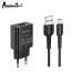 Мережевий зарядний пристрій Avantis A820 (1USB/2.4A) + USB кабель Type-C- чорний Мережевий зарядний пристрій Avantis A820 (1USB/2.4A) + USB кабель Type-C- чорний