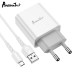 Мережевий зарядний пристрій Avantis A825 (1USB/2.1A) + USB кабель Micro- білий Мережевий зарядний пристрій Avantis A825 (1USB/2.1A) + USB кабель Micro- білий