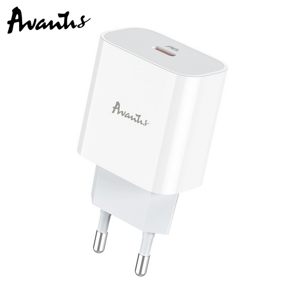 Мережевий зарядний пристрій Avantis A838 Plus QC3.0 (PD 20W) + Кабель Type-C – Lightning- білий