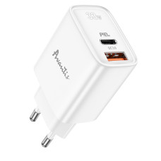 Мережевий зарядний пристрій Avantis A870 SuperSi 33W Quick Charger QC 3.0 + PD- білий