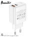 Мережевий зарядний пристрій Avantis A870 SuperSi 33W Quick Charger QC 3.0 + PD- білий Мережевий зарядний пристрій Avantis A870 SuperSi 33W Quick Charger QC 3.0 + PD- білий