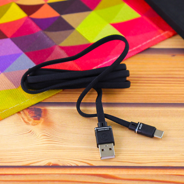 Кабель Aspor A137 Nylon USB – Type-C 2.4 A 1.2м- чорний Кабель Aspor A137 Nylon USB – Type-C 2.4 A 1.2м- чорний