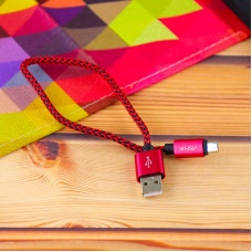 Кабель Aspor A173 USB – Micro 3A/0.3м- червоний