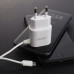 Мережевий зарядний пристрій Aspor A802 Plus 1USB/2.4A LED + USB кабель Micro- білий Мережевий зарядний пристрій Aspor A802 Plus 1USB/2.4A LED + USB кабель Micro- білий