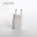 Мережевий зарядний пристрій Aspor A818 Plus 2.4A iQ + USB кабель Lightning- білий Мережевий зарядний пристрій Aspor A818 Plus 2.4A iQ + USB кабель Lightning- білий