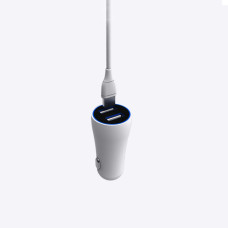 Автомобільний зарядний пристрій Aspor A902C (2USB/2.4A) + USB кабель Micro- білий
