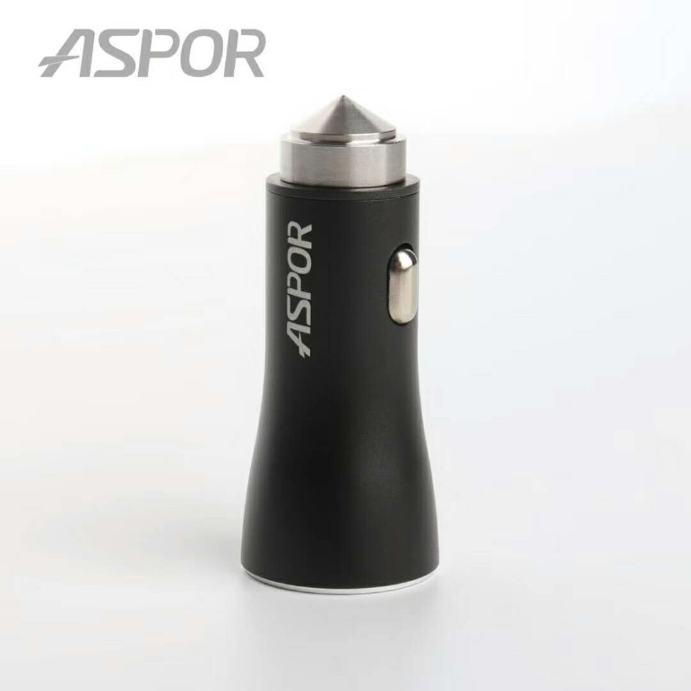 Автомобільний зарядний пристрій Aspor A918 metal (2USB/3.4A) LED- чорний