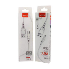 Кабель Aspor A100 USB – Micro Fast Charge 3A/1м- білий