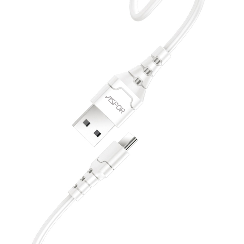 Кабель Aspor A102 USB – Type-C Fast Charge 3A/1м- білий