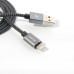 Кабель Aspor A132 Nylon USB – Lightning 2.4A/1.2м- чорний Кабель Aspor A132 Nylon USB – Lightning 2.4A/1.2м- чорний