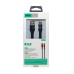 Кабель Aspor A168 USB – Type-C 2.4A/1м- чорний Кабель Aspor A168 USB – Type-C 2.4A/1м- чорний