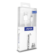 Кабель Aspor A171 USB – Micro 2.1A/1.2м- білий