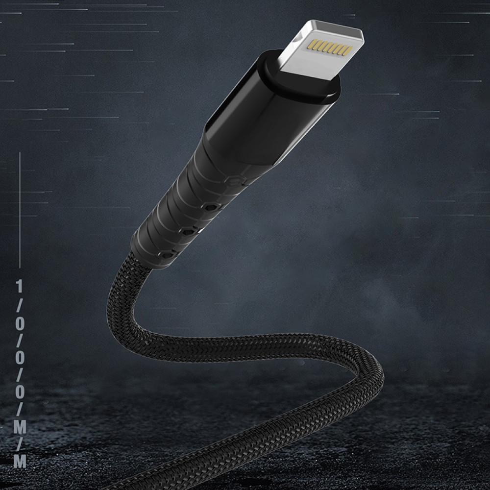 Кабель Aspor A192 USB – Lightning 2.4A/1м- чорний