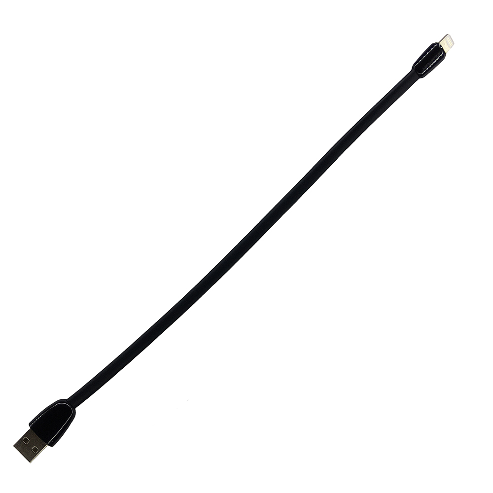 Кабель Aspor A76 глянсовий USB – Lightning для PB 2A/0.25м- чорний