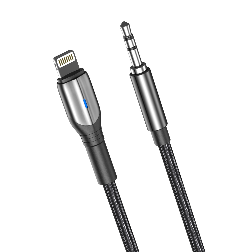 AUX кабель Aspor A232 (3.5мм to Lightning/1.2м)- чорний