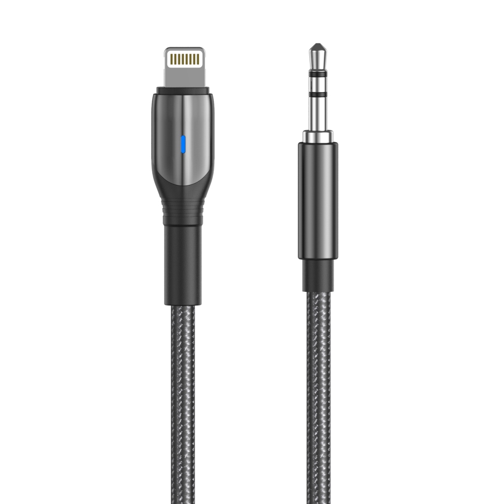 AUX кабель Aspor A232 (3.5мм to Lightning/1.2м)- чорний
