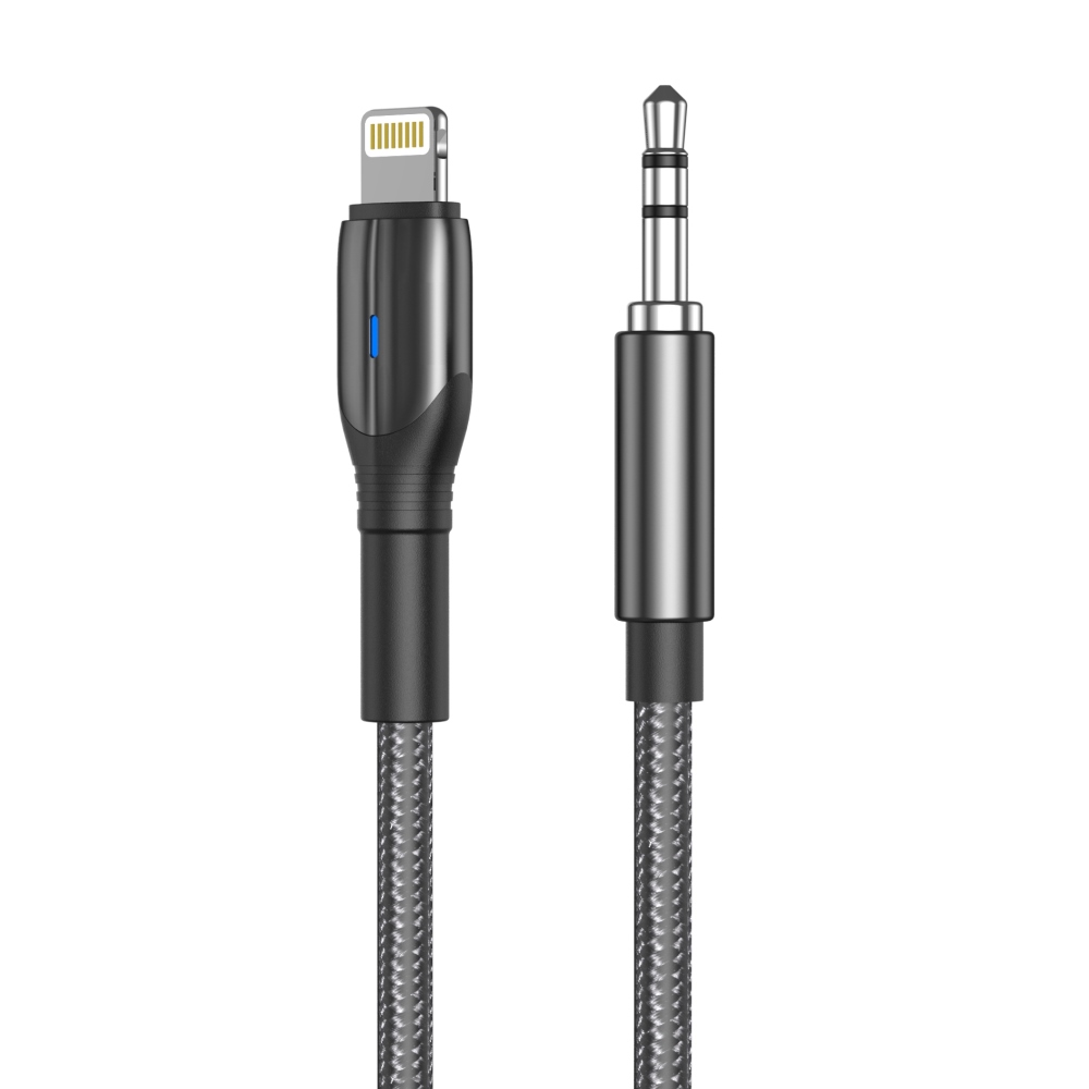 AUX кабель Aspor A232 (3.5мм to Lightning/1.2м)- чорний