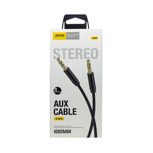 AUX ΠΊΠ°Π±Π΅Π»Ρ Aspor A230 3.5ΠΌΠΌ/1ΠΌ- ΡΠΎΡΠ½ΠΈΠΉ AUX ΠΊΠ°Π±Π΅Π»Ρ Aspor A230 3.5ΠΌΠΌ/1ΠΌ- ΡΠΎΡΠ½ΠΈΠΉ