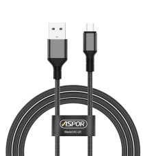 Кабель Aspor AC-25 Micro 3.1A/1м- чорний Кабель Aspor AC-25 Micro 3.1A/1м- чорний