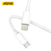Кабель Aspor A109PD L Type-C – Lightning 27W/2м- білий Кабель Aspor A109PD L Type-C – Lightning 27W/2м- білий