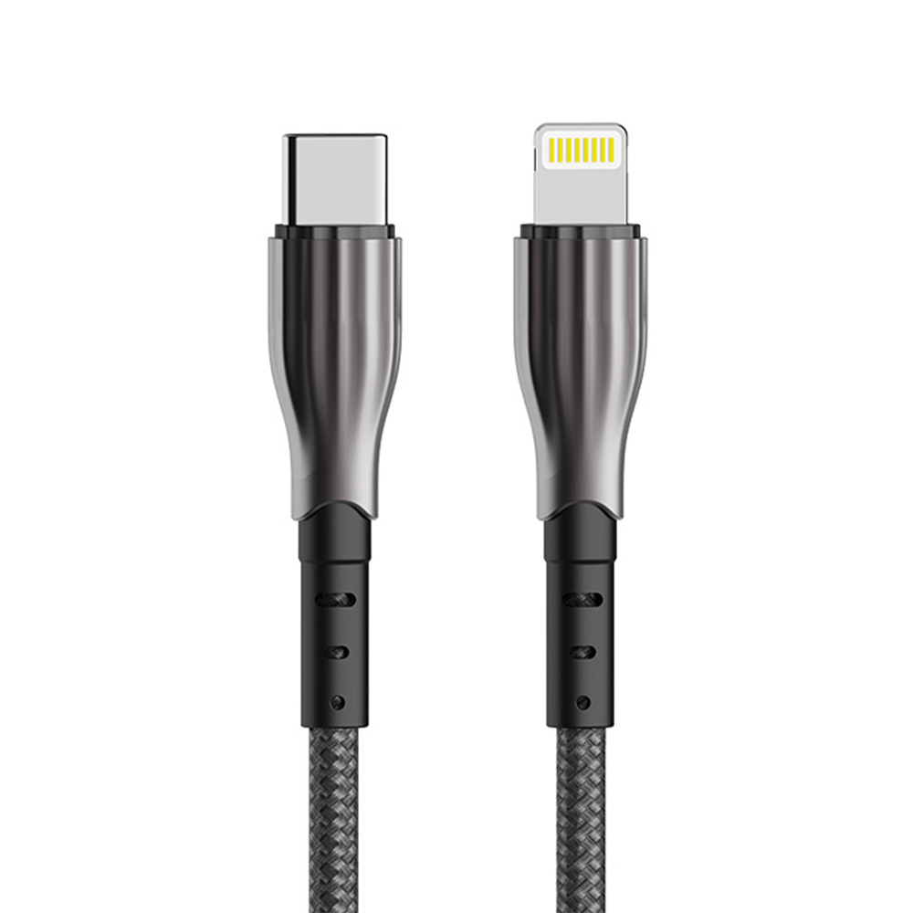 Кабель Aspor A110PD L Type-C – Lightning 27W/2м Nylon- чорний